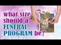What Size Should A Funeral Program Be