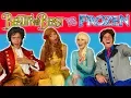 ELSA HANS VS BELLE GASTON FROZEN VS BEAUTY AND THE BEAST SONG CHALLENGE Parody Characters