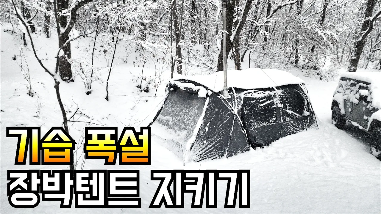 폭설 속 펠릿난로와 역대급 설중캠핑/여주호수산장캠핑장/장박캠핑 여덟째 주 이야기/솔로캠핑solo camping ASMR 썸네일
