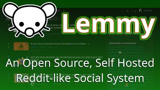 Lemmy - an Open Source Federated Self Hosted Reddit alternative