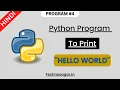 How to Print Hello World in Python Python Tutorial for Beginners