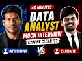 Data Analyst Mock Interview 40-Minute Real Interview for Freshers SQL Power BI Excel