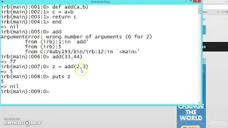 120 Learn python and ruby programming - Methods with arguements