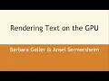 Rendering text on the GPU