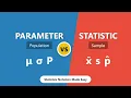 Parameter vs Statistic Population Sample Symbols Explained vs x vs s