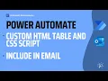 Power Automate HTML Table Formatting and include it in the Email