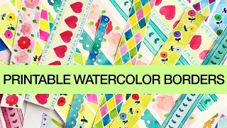 Printable Watercolor Borders Paint PRINTABLE WATERCOLOR BORDERS Beginner-Friendly 2020