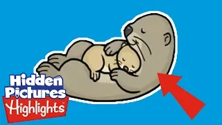 Hidden Picture Puzzles Fun with the otters Fun games for kids Highlights