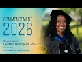 Cynthia Nyongesa MS 23 UC San Diego Commencement 2026 Student Speaker
