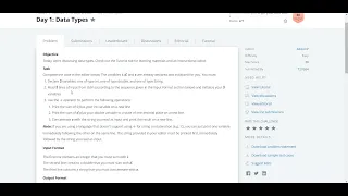 Data Types Python Hackerrank 30 days of Code