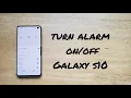 How to set up alarm on a Samsung Galaxy S10