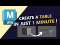 AUTODESK MAYA - 3D MODELING CREATE A TABLE IN JUST 1 MINUTE