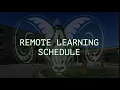 Remote Learning Daily Schedule