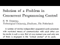 Read a paper Solution of a problem in concurrent programming control