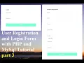 User Registration and Login Form with PHP and MySQL Tutorial 3 - Create Login Form