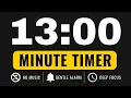 13 Minute Timer - Countdown Timer GENTLE ALARM NO MUSIC MINIMAL