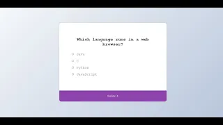Quiz App developed using HTML CSS JavaScript Code