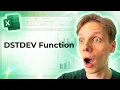 How to Use the DSTDEV Function in Excel 2026 Easy Guide