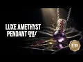 EverTrue Simulated Amethyst Orange Diamond Pendant Necklace