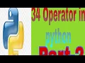 part 2 operators operators in python 35 operators in python python by NP Technologies