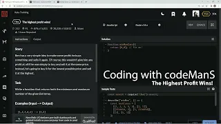 Codewars 7 kyu The Highest Profit Wins JavaScript