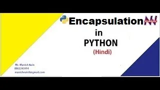 Python Tutorial in Hindi Encapsulation in python Hindi