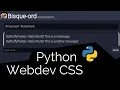 Python Webdev - CSS