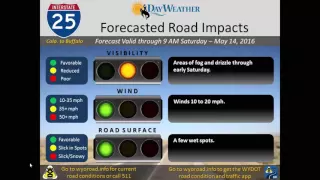 WYDOT Road Impact Forecast for Friday May 13
