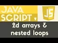 Nested Loops 2D Arrays Javascript Tutorial 25