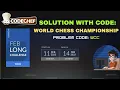Codechef World Chess Championship problem solution with code
