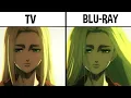 Attack on Titan Season 4 Episode 10 TV Vs Blu-Ray Comparison