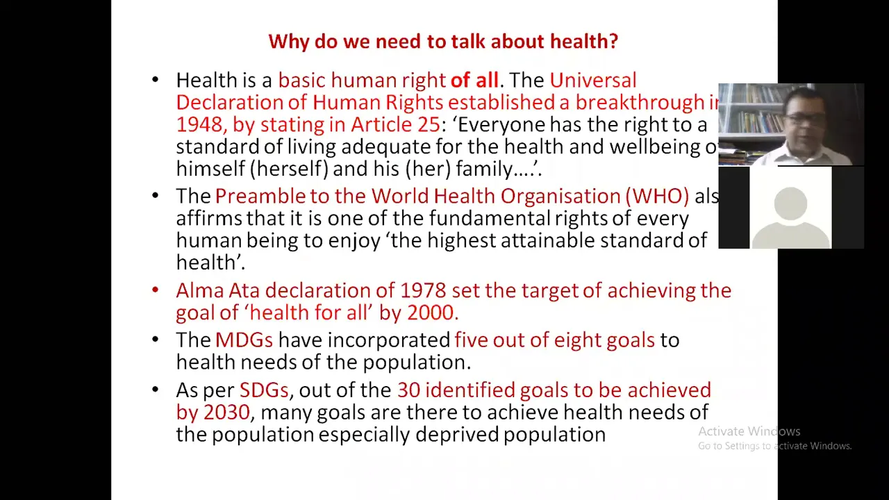 Understanding Health, Illness and Disease- I |Concepts of Sociology of Health| Prof. Mohammad Akram