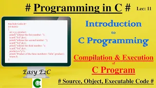 Compilation and Execution of C program Source code Object code Executable object code