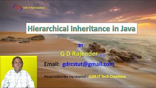 Hierarchical Inheritance in Java in Telugu