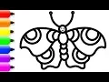 Coloring 8 butterflies Painting for toddlers and drawing for kids