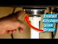 How To Install Kitchen Sink Drain Strainer Stop Leaks
