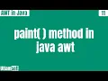 paint method in java awt what is use of paint method example