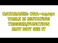 Databases ora-04091 table is mutating may not see it