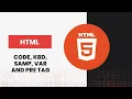 code kbd samp var and pre tag in HTML