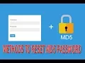 md5 password Reset