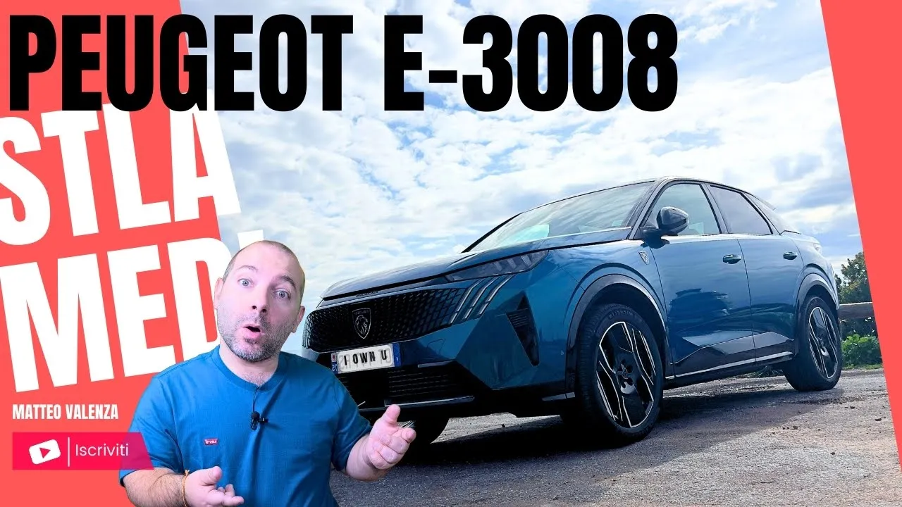 NUOVA PEUGEOT e-3008 da 600 a 700km CON UN PIENO! STLA MED