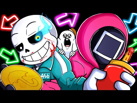 Download MP3 MUKBANG vs Friday Night Funkin, Squid game, Undertale COMPLETE EDITION #5 | GH'S ANIMATION