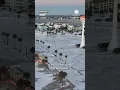 Heavy Snow on the Beach in Pensacola Florida