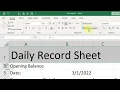 How to Create Daily Expenses and Income Record Sheet in MS Excel | Record Sheet In Excel Urdu Hindi