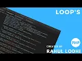 PHP Tutorial - Loops in php