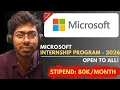 Microsoft Internship Program - 2026 Complete Guide Free Resources Software Engineer