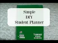 DIY College Planner Simple DIY Student Planner Assignment Project Homeschool Functional