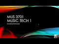MUS 3701 - 05-01 Sampling Techniques