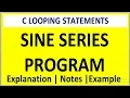 C PROGRAM FOR SINE SERIES