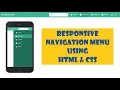 Build a Responsive Mobile-Friendly Web Navigation Menu Bar using HTML CSS and JavaScript